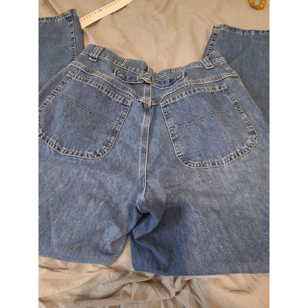 VTG Riveted by‎ Lee buckle back wide leg denim jeans women SZ 10 street casual